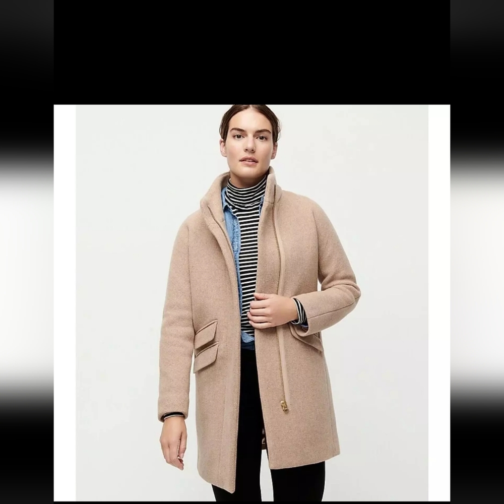 J. Crew Tan Wool Cocoon Coat